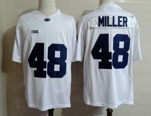 Penn State Shareef Miller Jersey #48 College Football Game White With Name