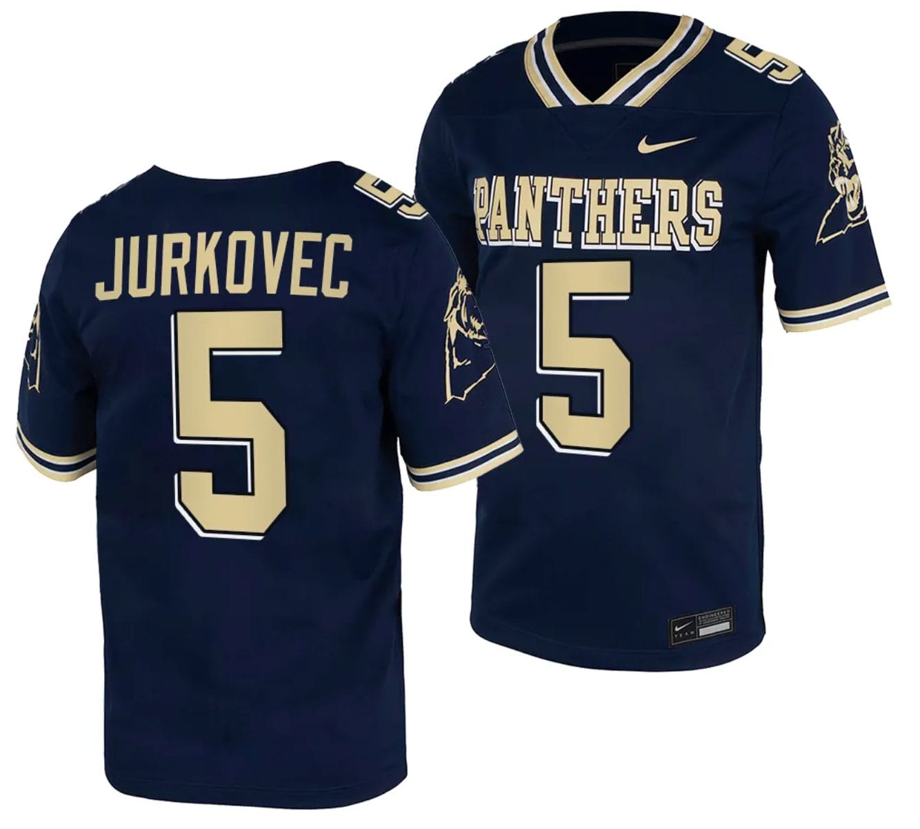 Pitt Panthers Phil Jurkovec Jersey #5 Navy College Football Replica Uniform 1 Pitt Panthers Phil Jurkovec Jersey #5 Navy College Football Replica Uniform