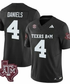 Texas A&M Aggies Amari Daniels Jersey #4 Vapor Limited College Football Black