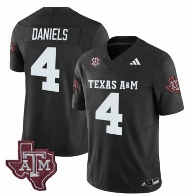 Texas A&M Aggies Amari Daniels Jersey #4 Vapor Limited College Football Black 10 Texas A&M Aggies Amari Daniels Jersey #4 Vapor Limited College Football Black