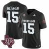 Texas A&M Aggies Conner Weigman Jersey #15 Vapor Limited College Football Black 6 Texas A&M Aggies Conner Weigman Jersey #15 Vapor Limited College Football Black