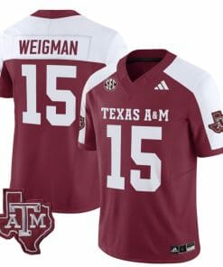 Texas A&M Aggies Conner Weigman Jersey #15 Vapor Limited College Football Alternate