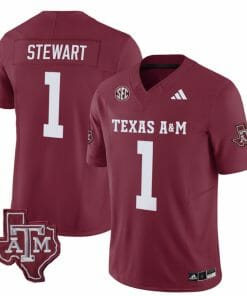 Texas A&M Aggies Evan Stewart Jersey #1 Vapor Limited College Football Maroon