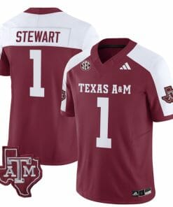 Texas A&M Aggies Evan Stewart Jersey #1 Vapor Limited College Football Alternate