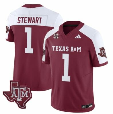 Texas A&M Aggies Evan Stewart Jersey #1 Vapor Limited College Football Alternate
