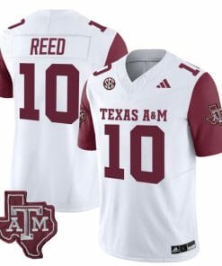 Texas A&M Aggies Marcel Reed Jersey #10 Vapor Limited College Football Maroon Sleeves