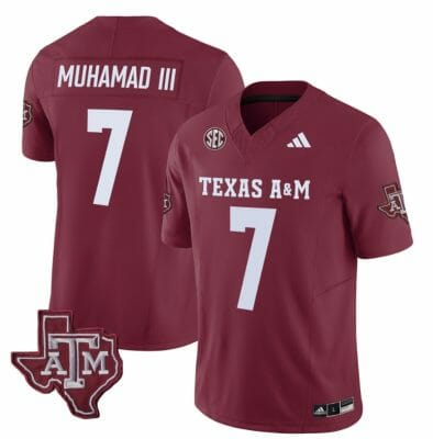 Texas A&M Aggies Moose Muhammad III Jersey #7 Vapor Limited College Football Maroon 10 Texas A&M Aggies Moose Muhammad III Jersey #7 Vapor Limited College Football Maroon
