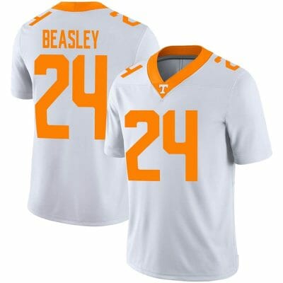 Tennessee Volunteers Aaron Beasley Jersey #24 College Football White 10 Tennessee Volunteers Aaron Beasley Jersey #24 College Football White