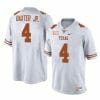 Texas Longhorns Cedric Baxter Jr Jersey #4 College Football White