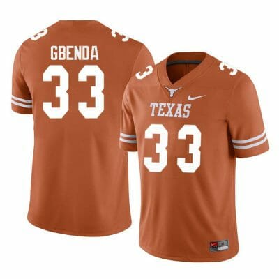 Texas Longhorns David Gbenda Jersey #33 College Football Orange