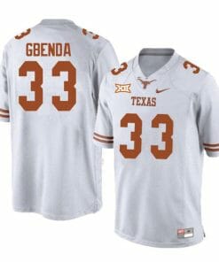 Texas Longhorns David Gbenda Jersey #33 College Football White