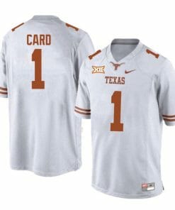 Texas Longhorns Hudson Card Jersey #1College Football White