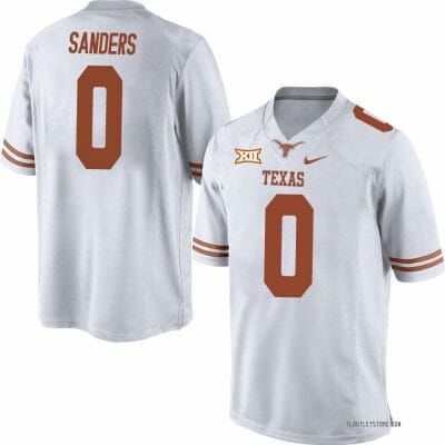 Texas Longhorns Ja Tavion Sanders Jersey #0 College Football White
