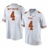 Texas Longhorns Jordan Whittington Jersey #4 College Football White