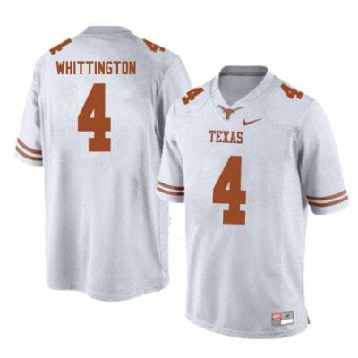 Texas Longhorns Jordan Whittington Jersey #4 College Football White