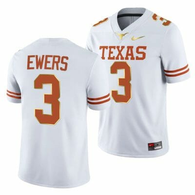 Texas Longhorns Quinn Ewers Jersey #28 College Football White