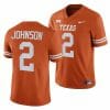 Texas Longhorns Roschon Johnson Jersey #2 College Football Orange