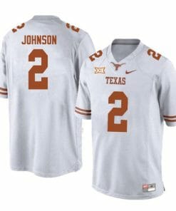 Texas Longhorns Roschon Johnson Jersey #2 College Football White