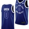 Trey Green Jersey #0 Xavier Musketeers All For One Blue College Basketball Uniform