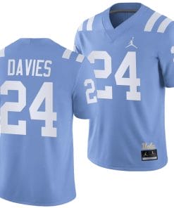 UCLA Bruins Jaylin Davies Jersey #24 Alternate Game Light Blue Football Uniform