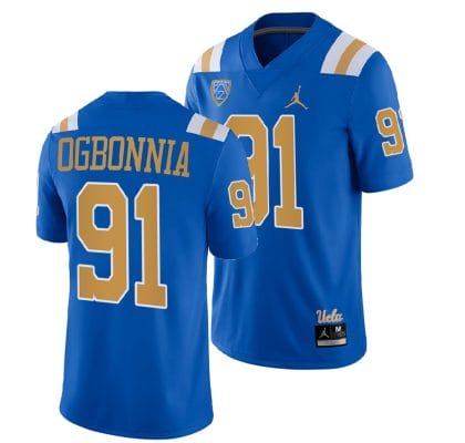 UCLA Bruins Otito Ogbonnia Jersey #91 Blue College Football Uniform