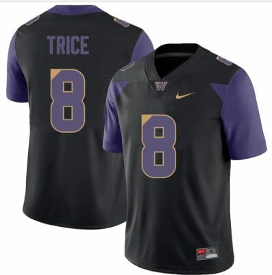 Washington Huskies Bralen Trice Jersey #8 College Football Premier Black 10 Washington Huskies Bralen Trice Jersey #8 College Football Premier Black