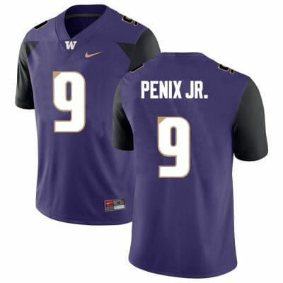 Washington Huskies Michael Penix Jr Jersey #9 College Football Premier Purple Alternative