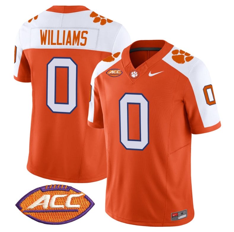 Antonio Williams Jersey #0 Clemson Tigers Vapor Limited Acc Patch College Football Stitched Alternate 1 Antonio Williams Jersey #0 Clemson Tigers Vapor Limited Acc Patch College Football Stitched Alternate