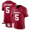 Andrel Anthony Jersey #5 Oklahoma Sooners Vapor Limited College Football Stitched Red