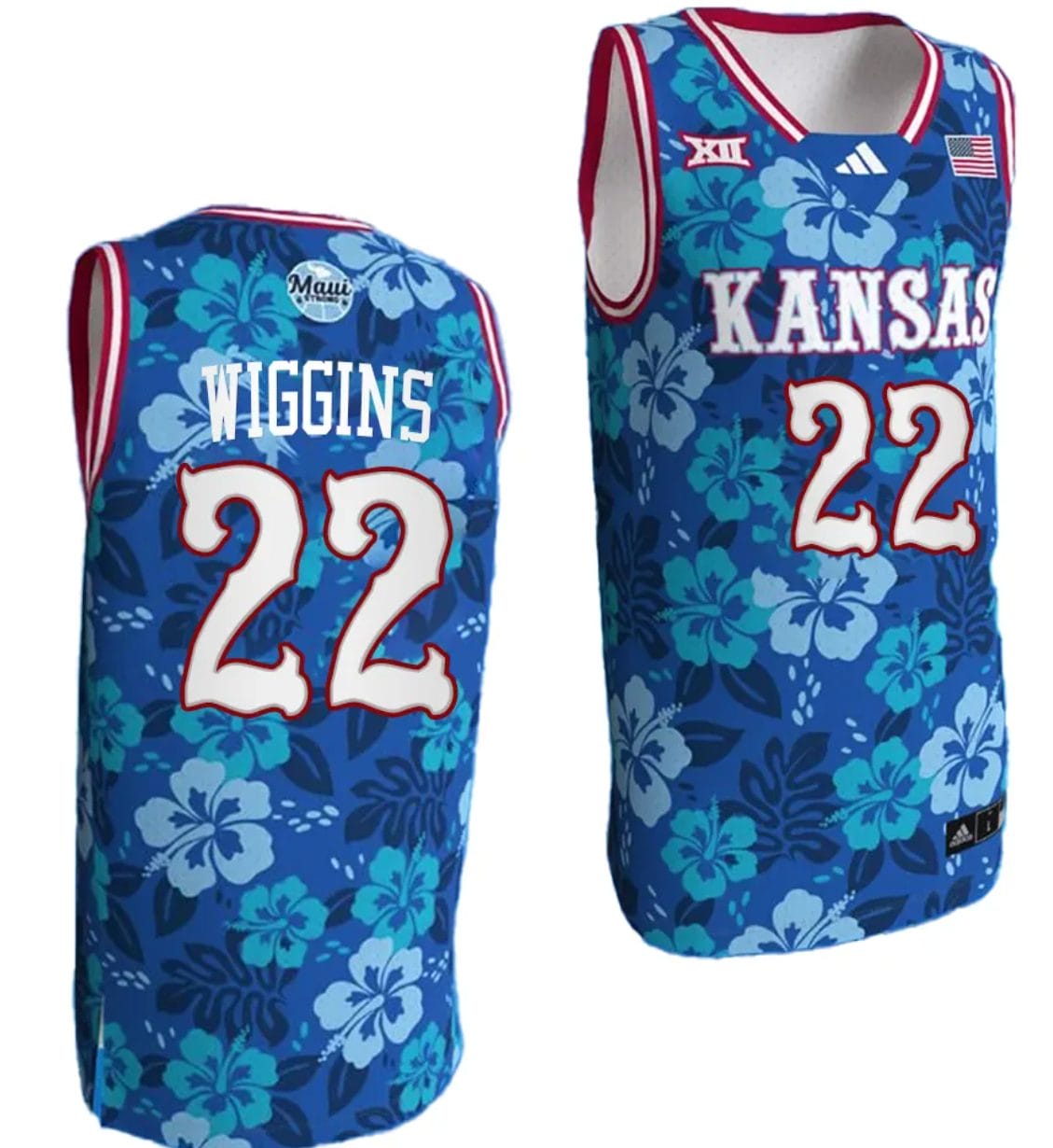 Andrew Wiggins Jersey #22 Kansas Jayhawks Bill Self Game College Basketball Blue Maui Strong 1 Andrew Wiggins Jersey #22 Kansas Jayhawks Bill Self Game College Basketball Blue Maui Strong