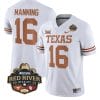 Arch Manning Jersey #16 Texas Longhorn Allstate Red River Vivalry Patch College Football White 4 Arch Manning Jersey #16 Texas Longhorn Allstate Red River Vivalry Patch College Football White