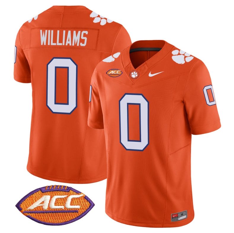 Antonio Williams Jersey #0 Clemson Tigers Vapor Limited Acc Patch College Football Stitched Orange 1 Antonio Williams Jersey #0 Clemson Tigers Vapor Limited Acc Patch College Football Stitched Orange