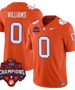 Antonio Williams Jersey #0 Clemson Tigers Vapor Limited Champions Patch College Football Stitched Orange