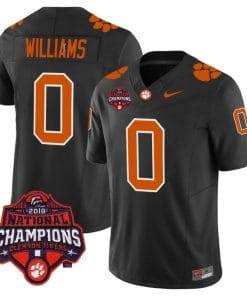 Antonio Williams Jersey #0 Clemson Tigers Vapor Limited Champions Patch College Football Stitched Black
