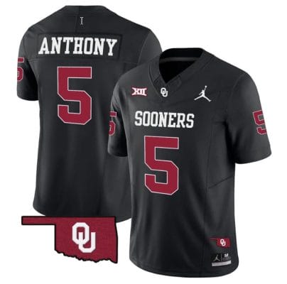 Andrel Anthony Jersey #5 Oklahoma Sooners Vapor Limited College Football Stitched Black
