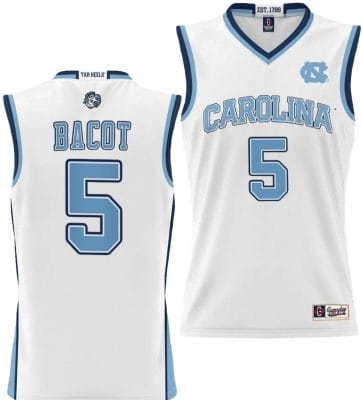 Armando Bacot Jersey #5 UNC Tar Heels College NIL Basketball Lightweight White