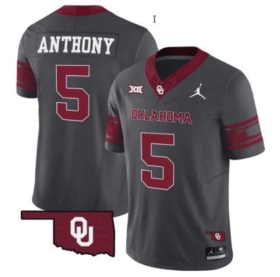 Andrel Anthony Jersey #5 Oklahoma Sooners Vapor Limited College Football Stitched Anthracite 8 Andrel Anthony Jersey #5 Oklahoma Sooners Vapor Limited College Football Stitched Anthracite