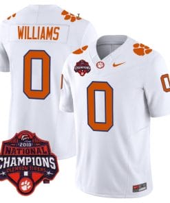 Antonio Williams Jersey #0 Clemson Tigers Vapor Limited Champions Patch College Football Stitched White