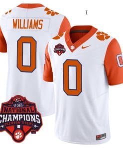 Antonio Williams Jersey #0 Clemson Tigers Vapor Limited Champions Patch College Football Stitched Orange Sleeves