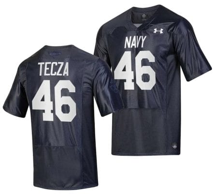 Alex Tecza Jersey #46 Navy Midshipmen Silent Service Replica College Football Navy