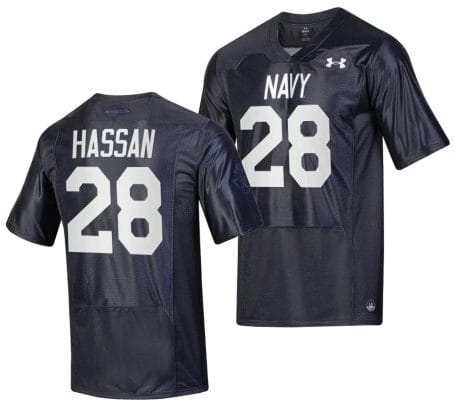 Amin Hassan Jersey #28 Navy Midshipmen Silent Service Replica College Football Navy