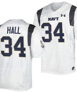 Anton Hall Jr Jersey #34 Navy Midshipmen Premier Replica College Football White
