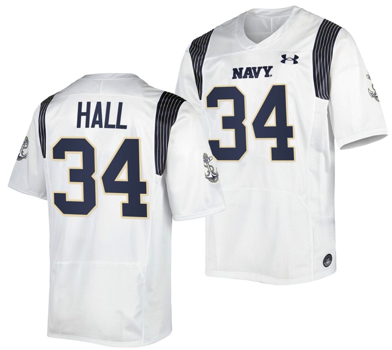 Anton Hall Jr Jersey #34 Navy Midshipmen Premier Replica College Football White 1 Anton Hall Jr Jersey #34 Navy Midshipmen Premier Replica College Football White