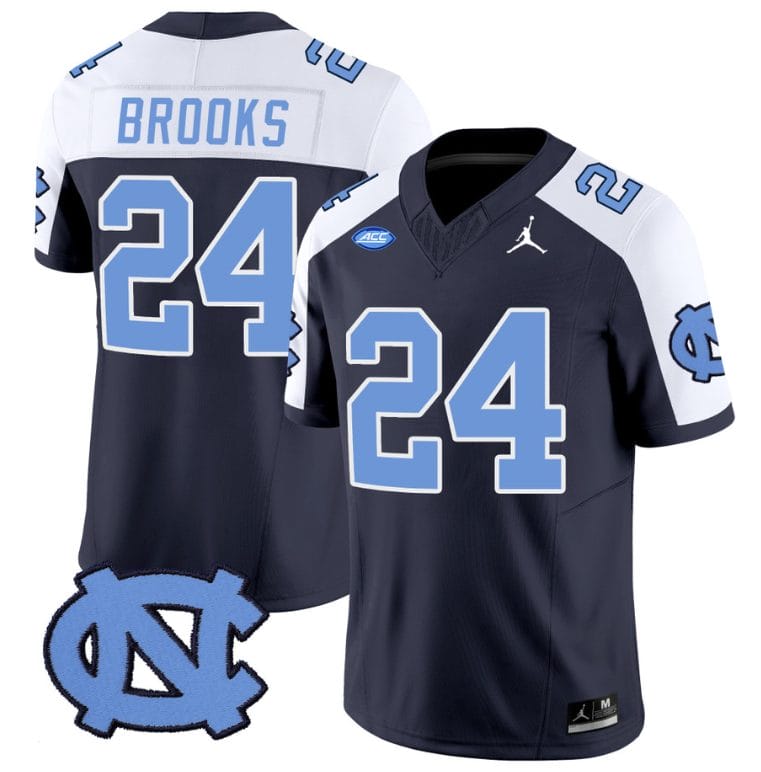 British Brooks Jersey #24 North Carolina Tar Heels Vapor Limited College Football Navy Alternate 1 British Brooks Jersey #24 North Carolina Tar Heels Vapor Limited College Football Navy Alternate
