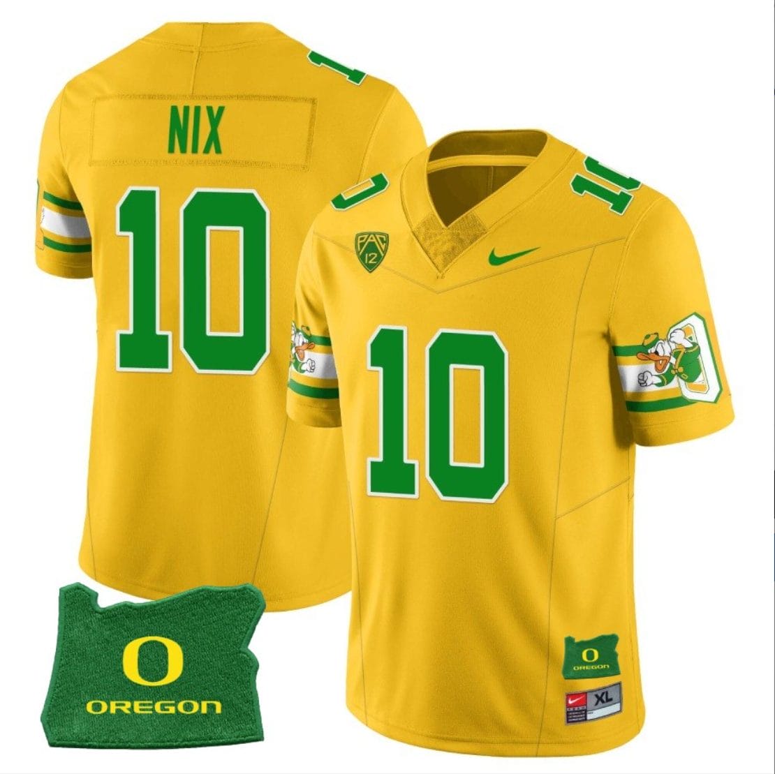 Bo Nix Jersey #11 Oregon Ducks ‘Mighty Oregon’ Throwback Football Uniforms Oregon State Patch Yellow 1 Bo Nix Jersey #11 Oregon Ducks ‘Mighty Oregon’ Throwback Football Uniforms Oregon State Patch Yellow