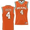 Bensley Joseph Jersey #4 Miami Hurricanes NIL College Basketball Lightweight Orange 3 Bensley Joseph Jersey #4 Miami Hurricanes NIL College Basketball Lightweight Orange