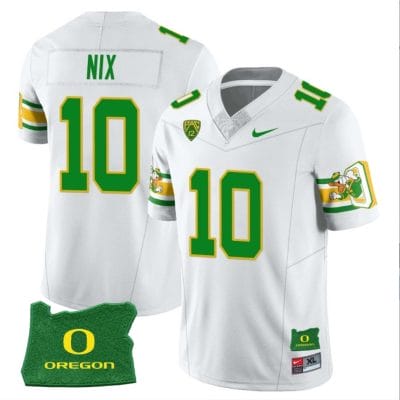Bo Nix Jersey #11 Oregon Ducks ‘Mighty Oregon’ Throwback Football Uniforms Oregon State Patch White 10 Bo Nix Jersey #11 Oregon Ducks ‘Mighty Oregon’ Throwback Football Uniforms Oregon State Patch White