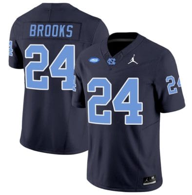 British Brooks Jersey #24 North Carolina Tar Heels Vapor Limited College Football Navy