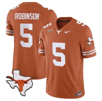 Bijan Robinson Jersey #5 Texas Longhorn Vapor Limited College Football Texas Orange