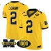 Blake Corum Jersey #2 Michigan Wolverines 1000 Wins Patch Vapor College Football Maize